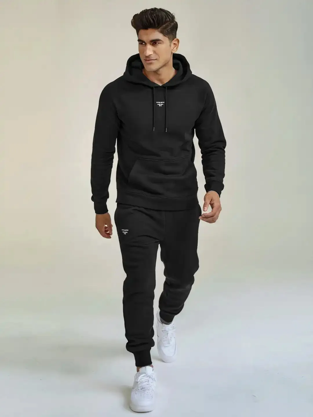 || BLACK THERMAL CO-ORD SET (HOODIE AND JOGGER COMBO) ||