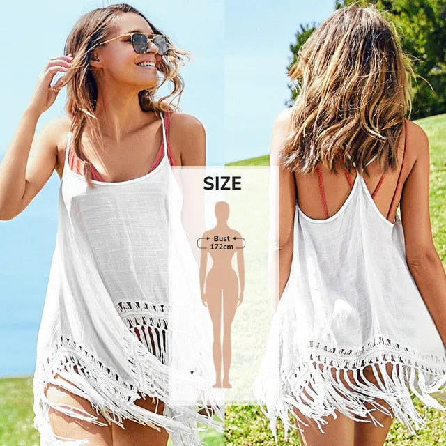 2021 Summer CUPSHE Crochet Bikini Cover Up Beachwear Tunic Shirt Size One Size