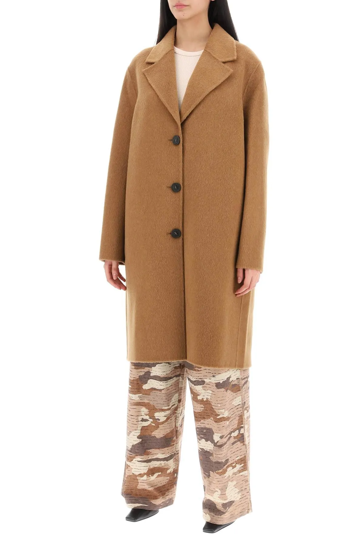 Acne Studios Midi Wool And Alpaca Coat (Size - 34)