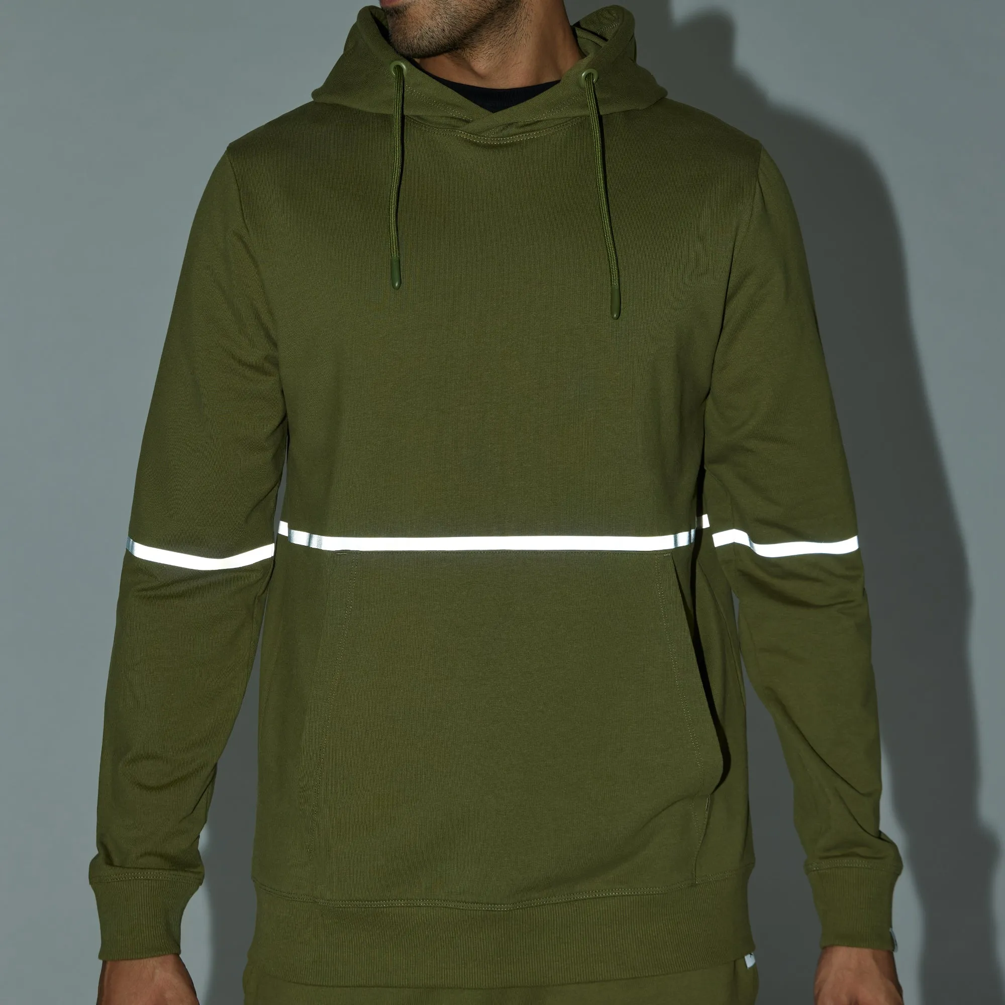 Ascent French Terry Cotton Blend Hoodie and Joggers Co-Ord Olive Green