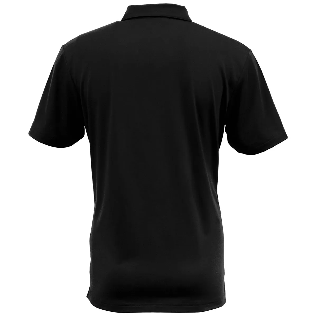 BAW Men's Black Solid Spandex Polo