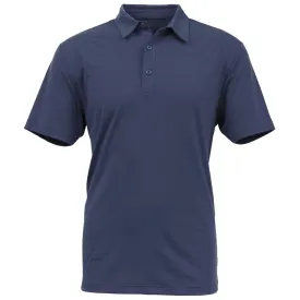 BAW Men's Navy Solid Spandex Polo