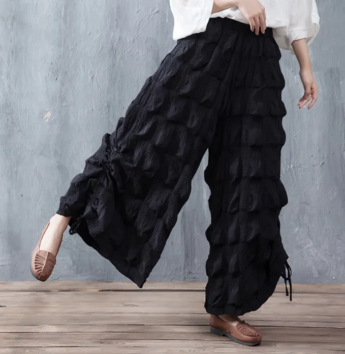 Casual  Women Casual Cotton Wide Leg Pants SJ981106