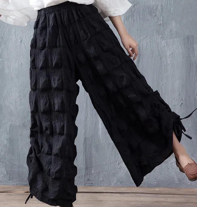 Casual  Women Casual Cotton Wide Leg Pants SJ981106