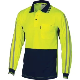 DNC Hi Vis Cool Breathe Stripe Polo Long Sleeve (3756)