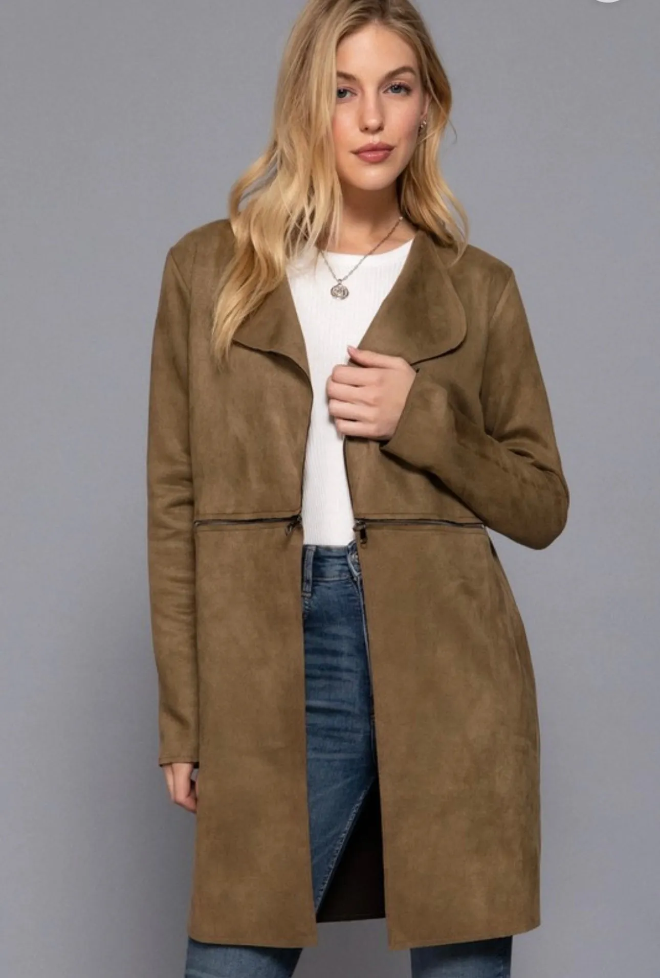 Faux Suede Jackets - 2 Colors! - FINAL SALE