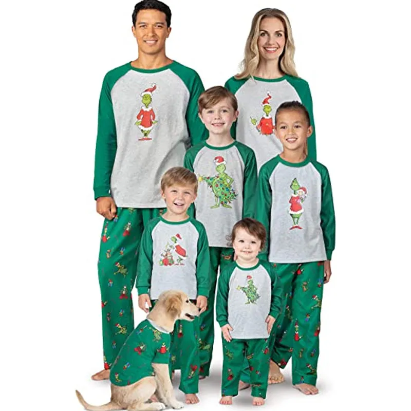 Grinch Print Matching Family Sets