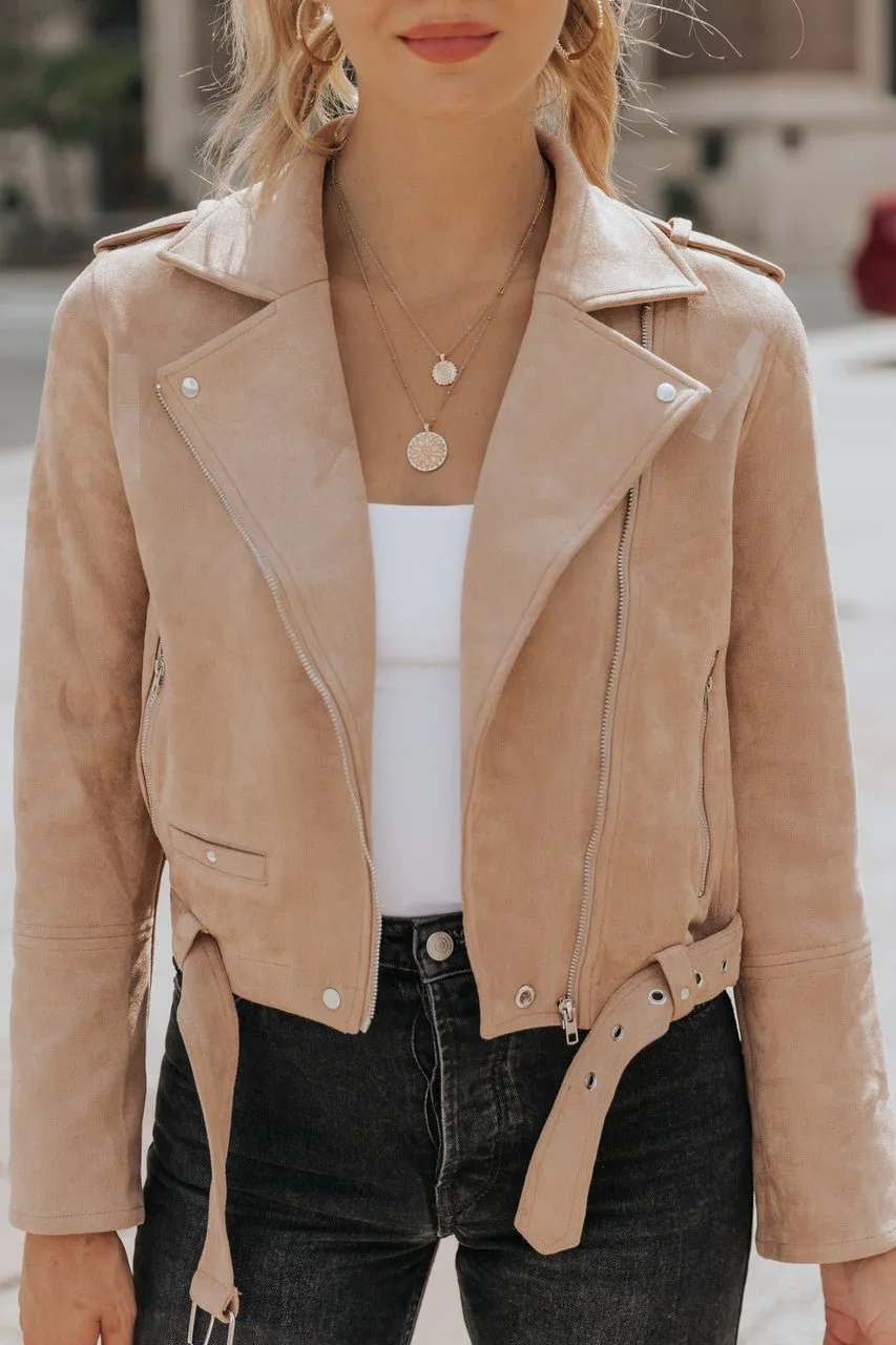 Hallie Vegan Suede Moto Jacket - FINAL SALE