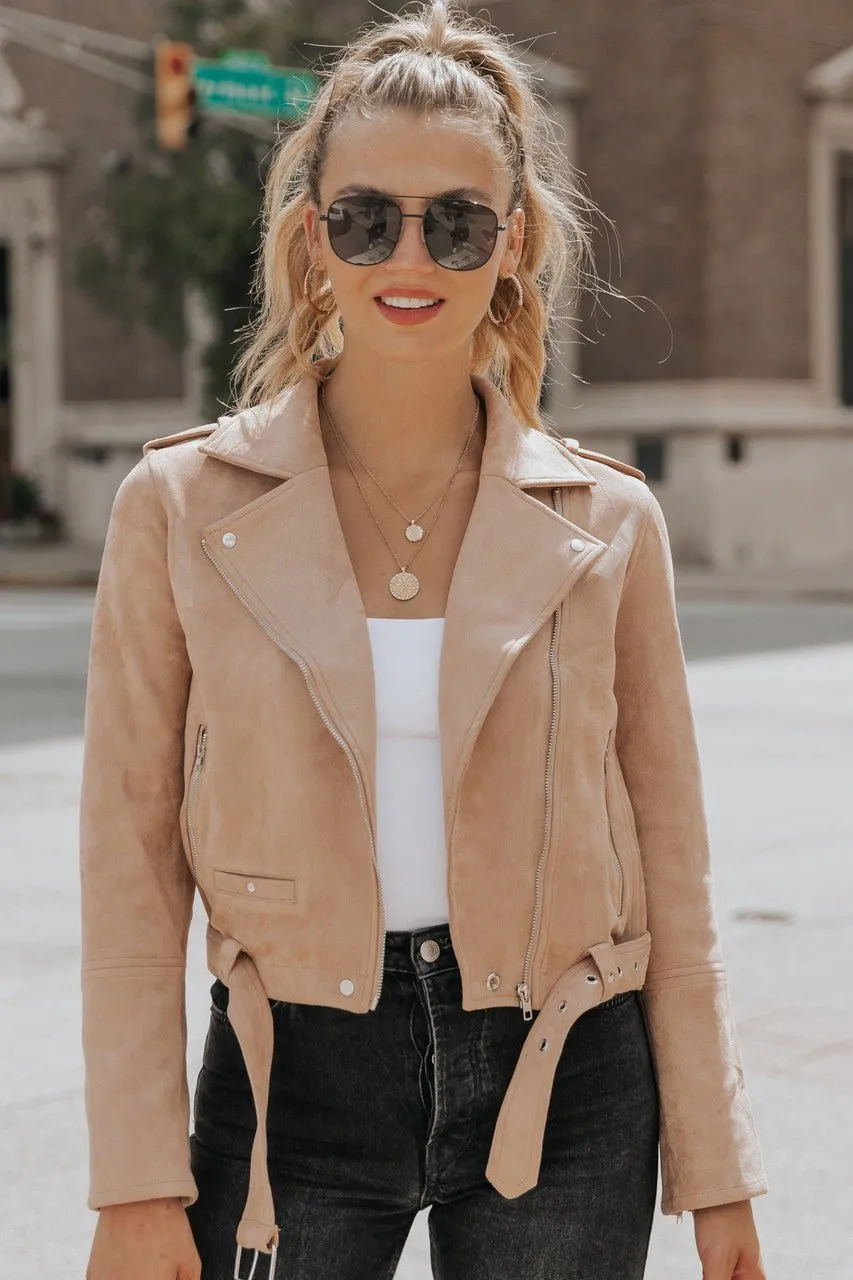 Hallie Vegan Suede Moto Jacket - FINAL SALE