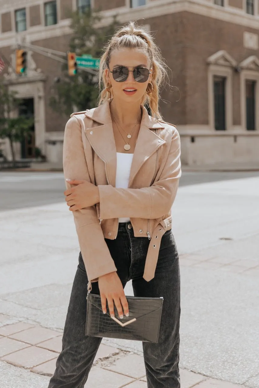 Hallie Vegan Suede Moto Jacket - FINAL SALE