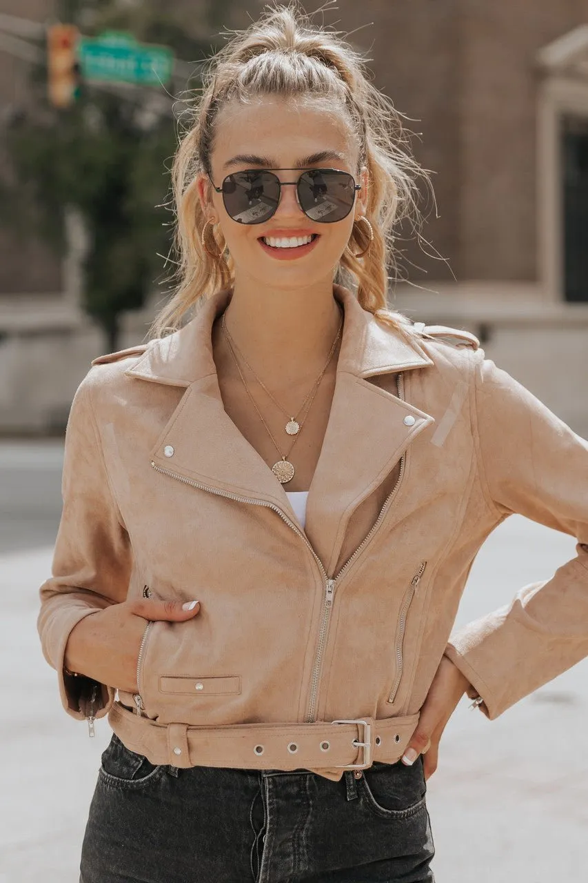 Hallie Vegan Suede Moto Jacket - FINAL SALE