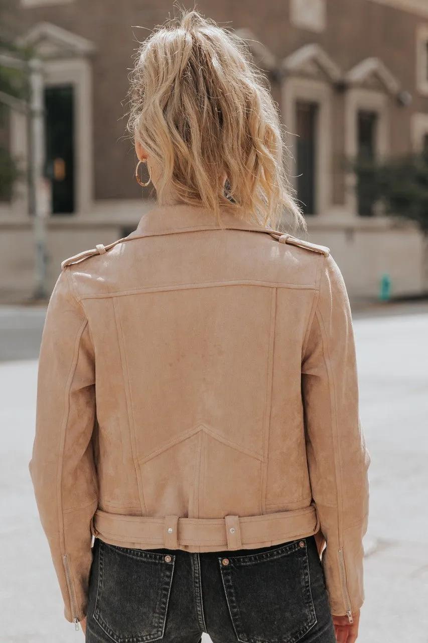 Hallie Vegan Suede Moto Jacket - FINAL SALE