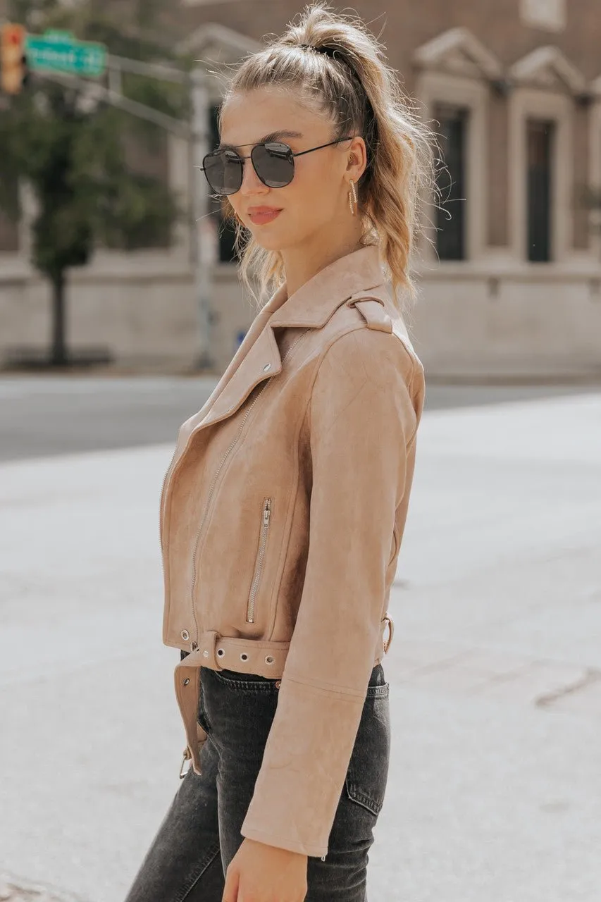 Hallie Vegan Suede Moto Jacket - FINAL SALE