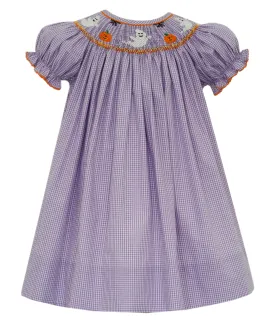 Halloween Bishop- Purple Gingham S/S