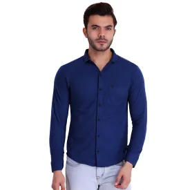 HiFlyers Men Polo Neck Solid Shirtdark Blue