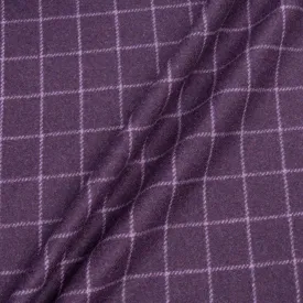 Lilac Checkered Purple Wool Blend