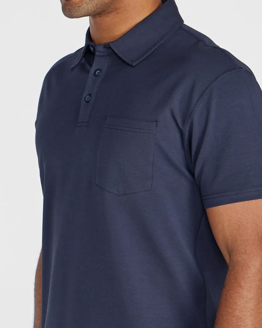 LUX Short Sleeve Pocket Polo