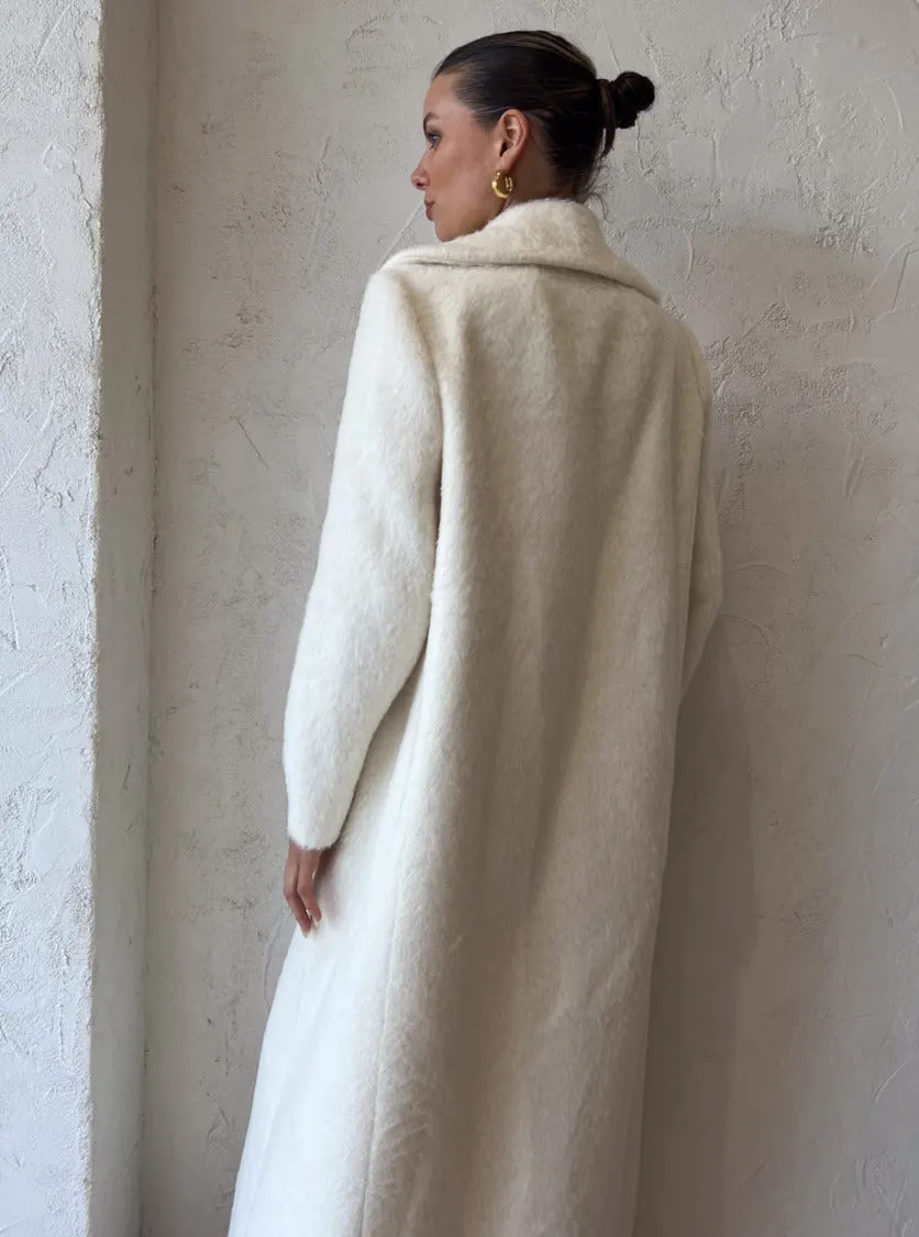 Manning Cartell Moon Child Maxi Coat in Off White