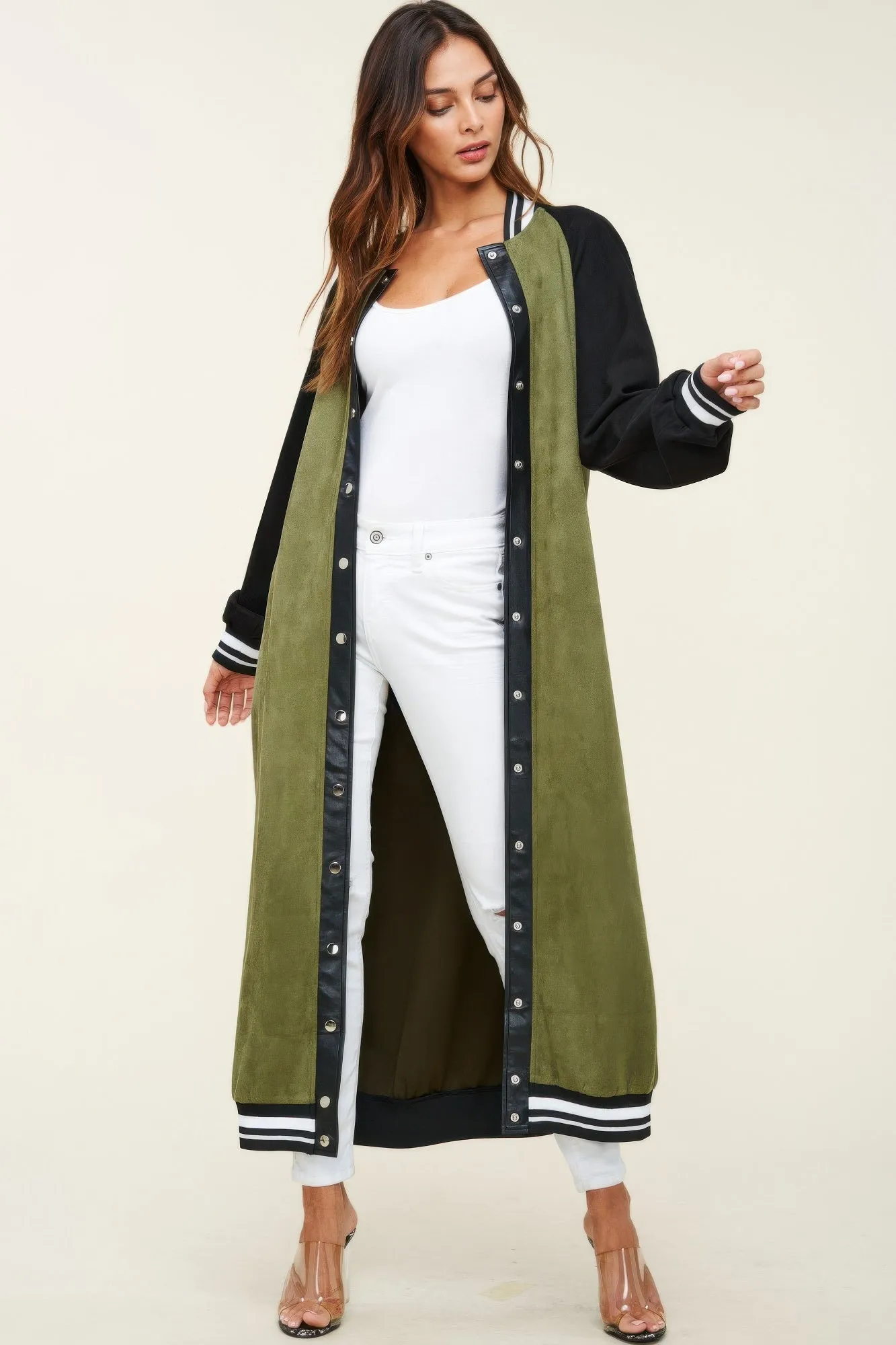 Maxi Faux Suede Jacket