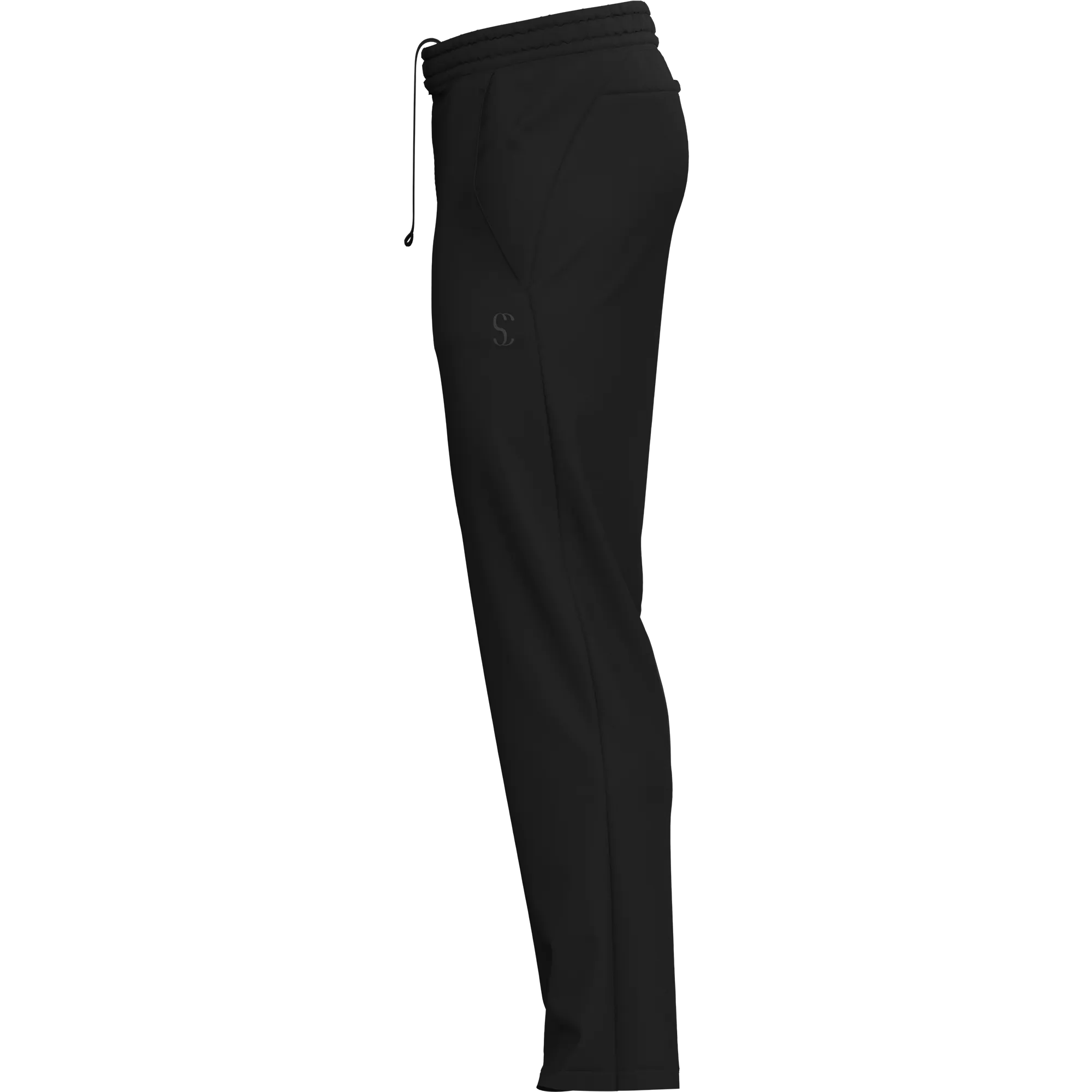 Men's Black Poly Fleece Thermal Tracksuit Bottoms