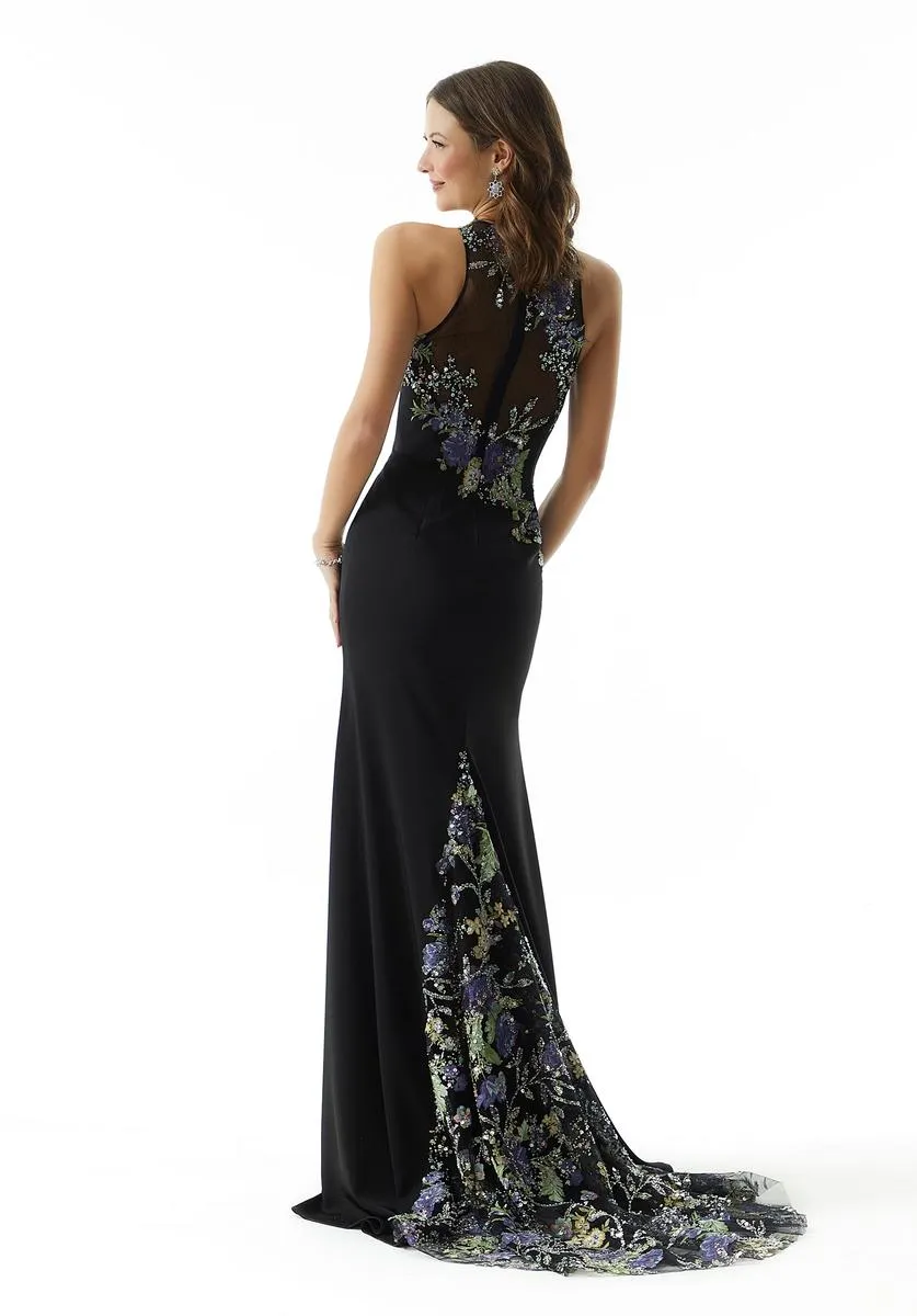 MGNY Madeline Gardner Embroidered Evening Dress 73006