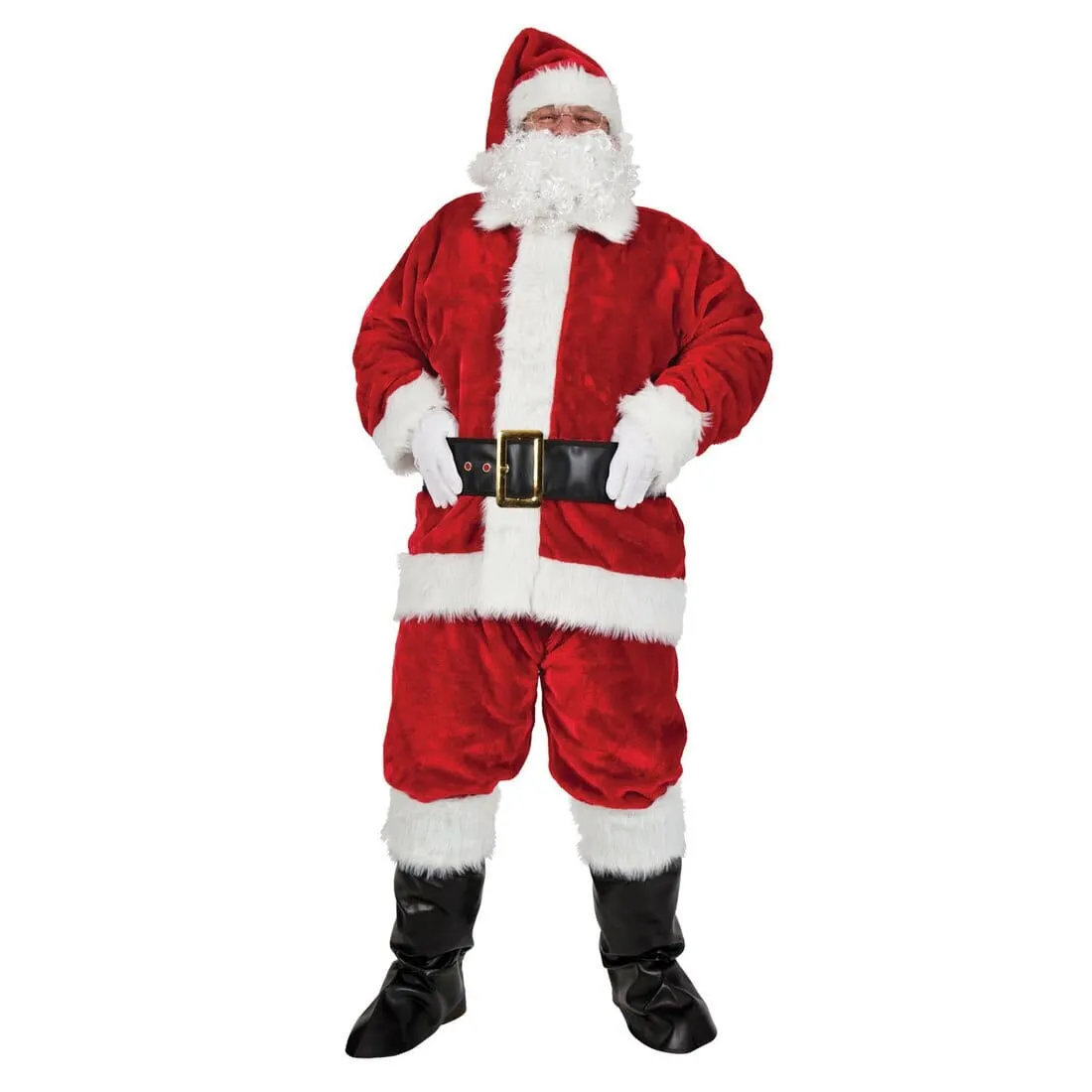 Regal Plush Professional Santa Suit 8pc Christmas Costume