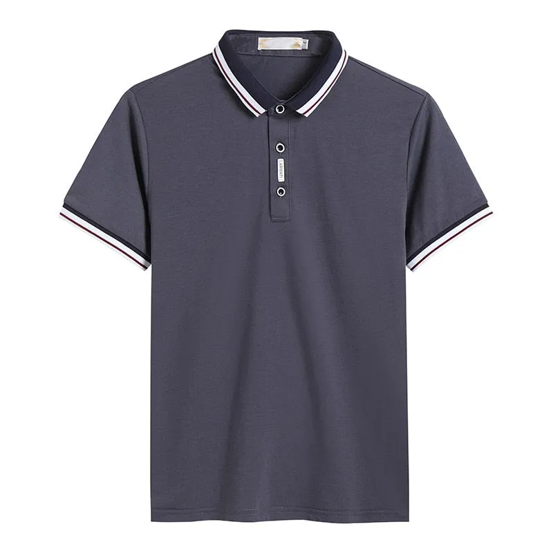 Slim fit sold color polo shirt