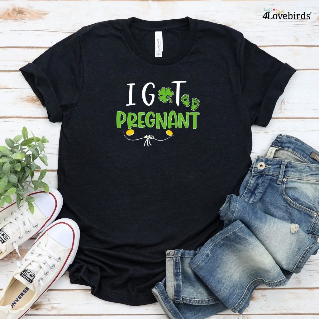 St. Patrick's Day Matching Set: Pregnancy Reveal with 'I Got Lucky' & 'I Got Pregnant' Theme