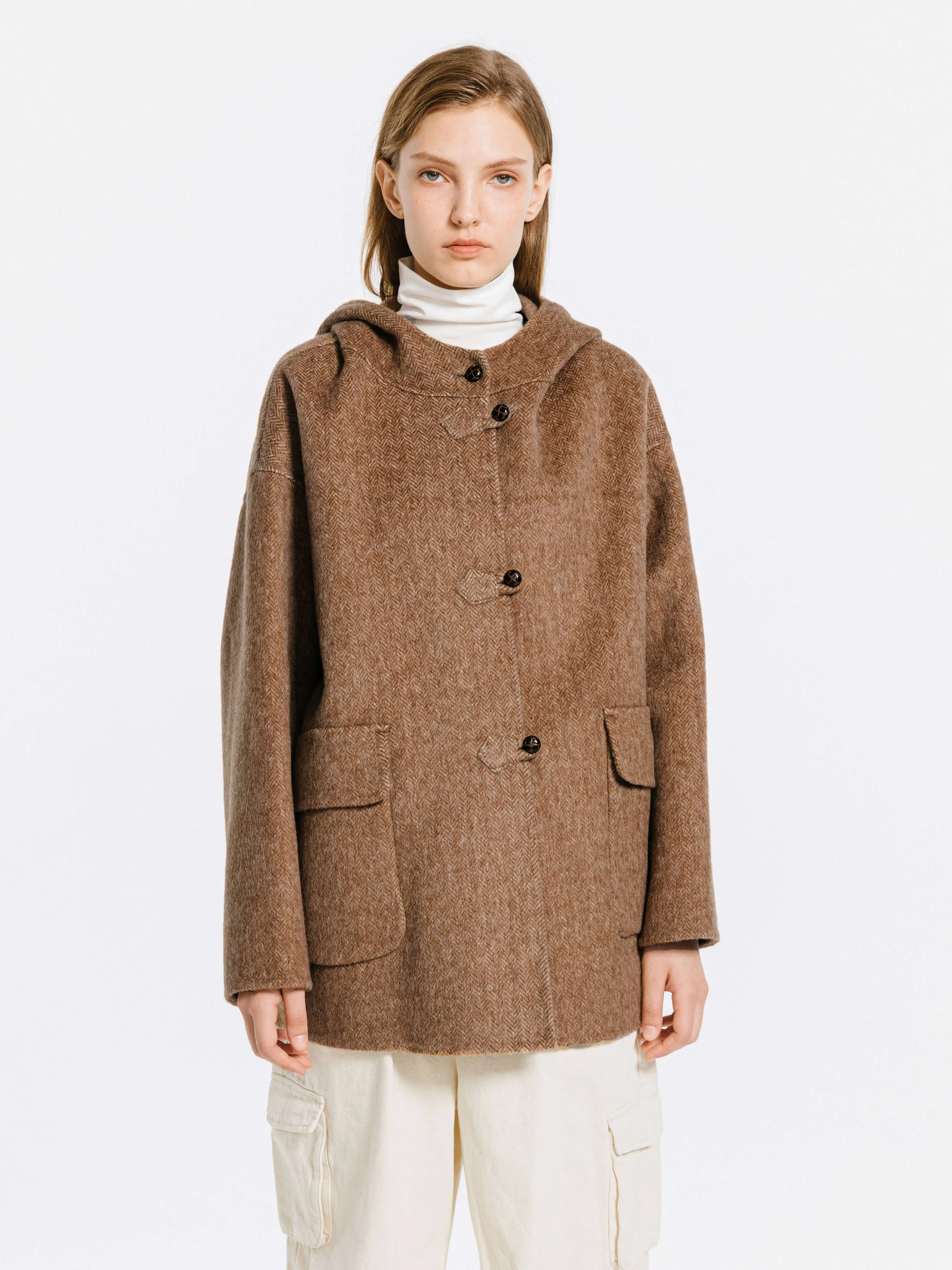 Tailored Coat with Sheep Wool Blend