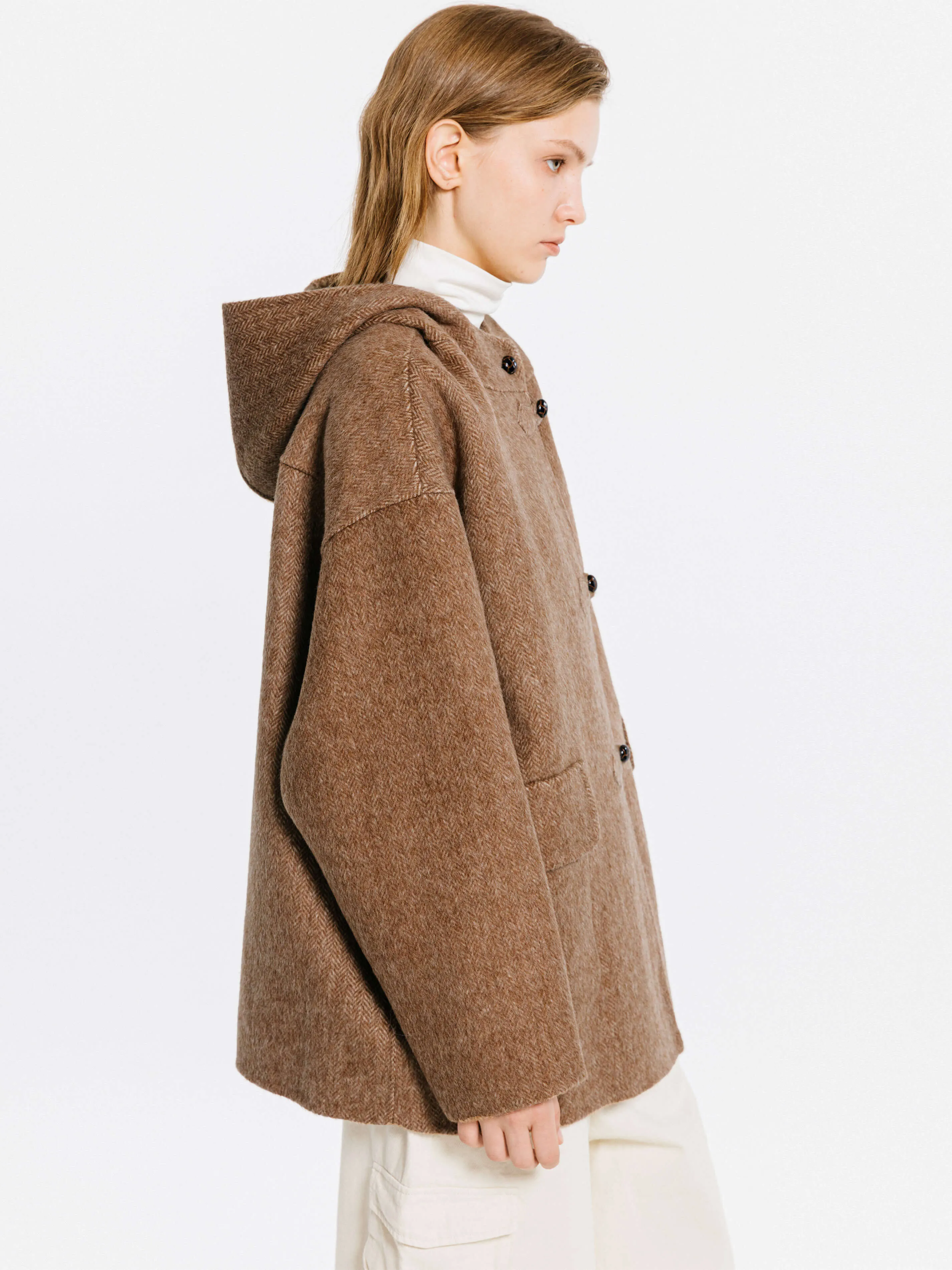 Tailored Coat with Sheep Wool Blend