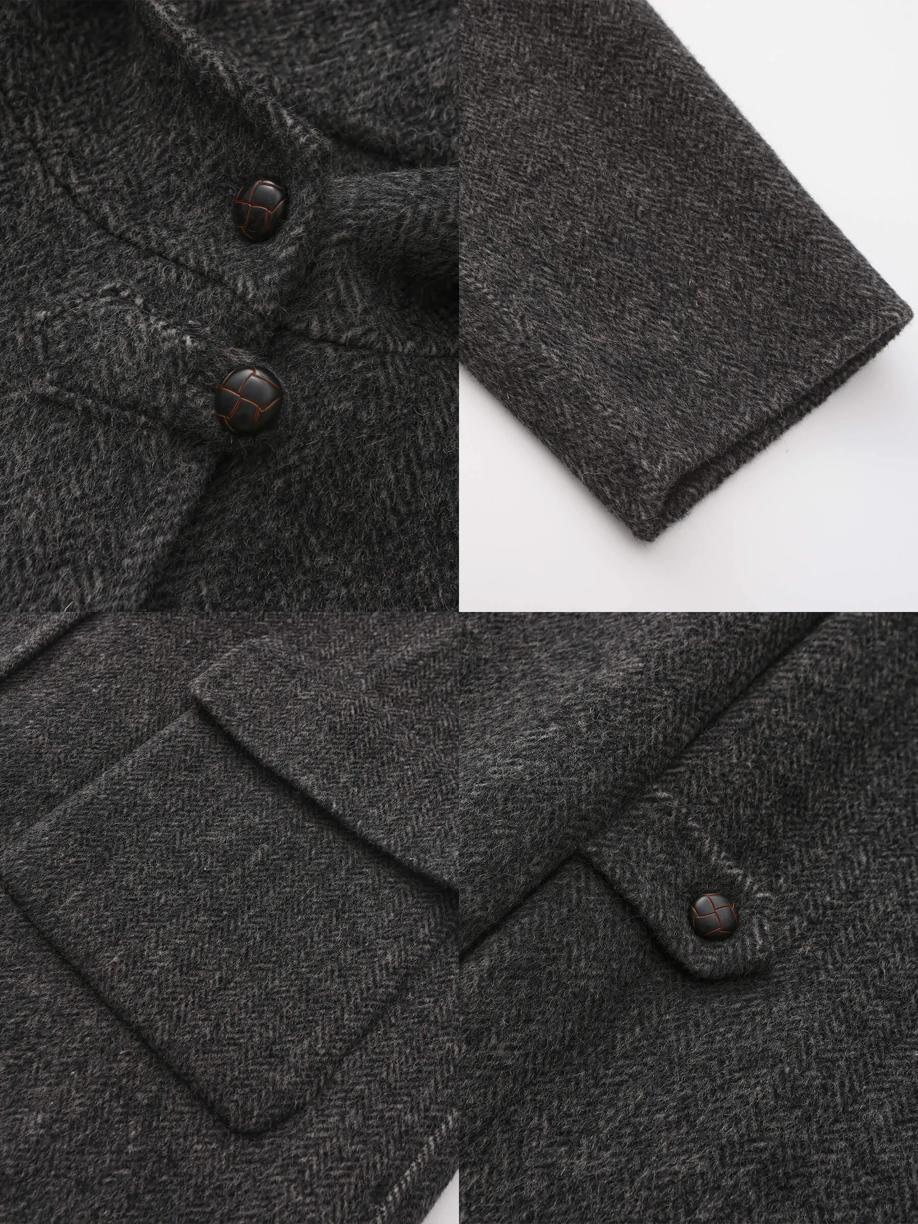 Tailored Coat with Sheep Wool Blend