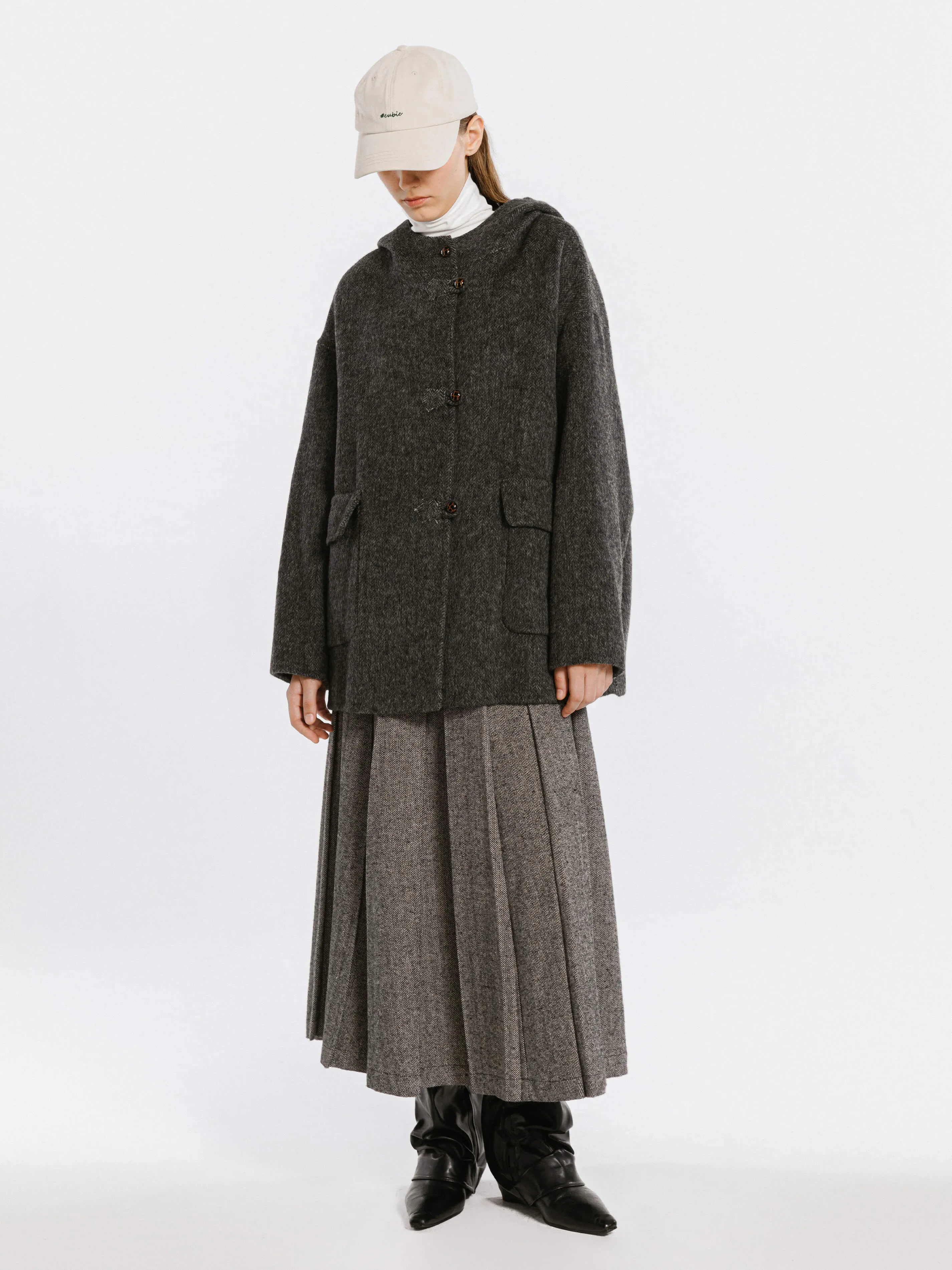 Tailored Coat with Sheep Wool Blend