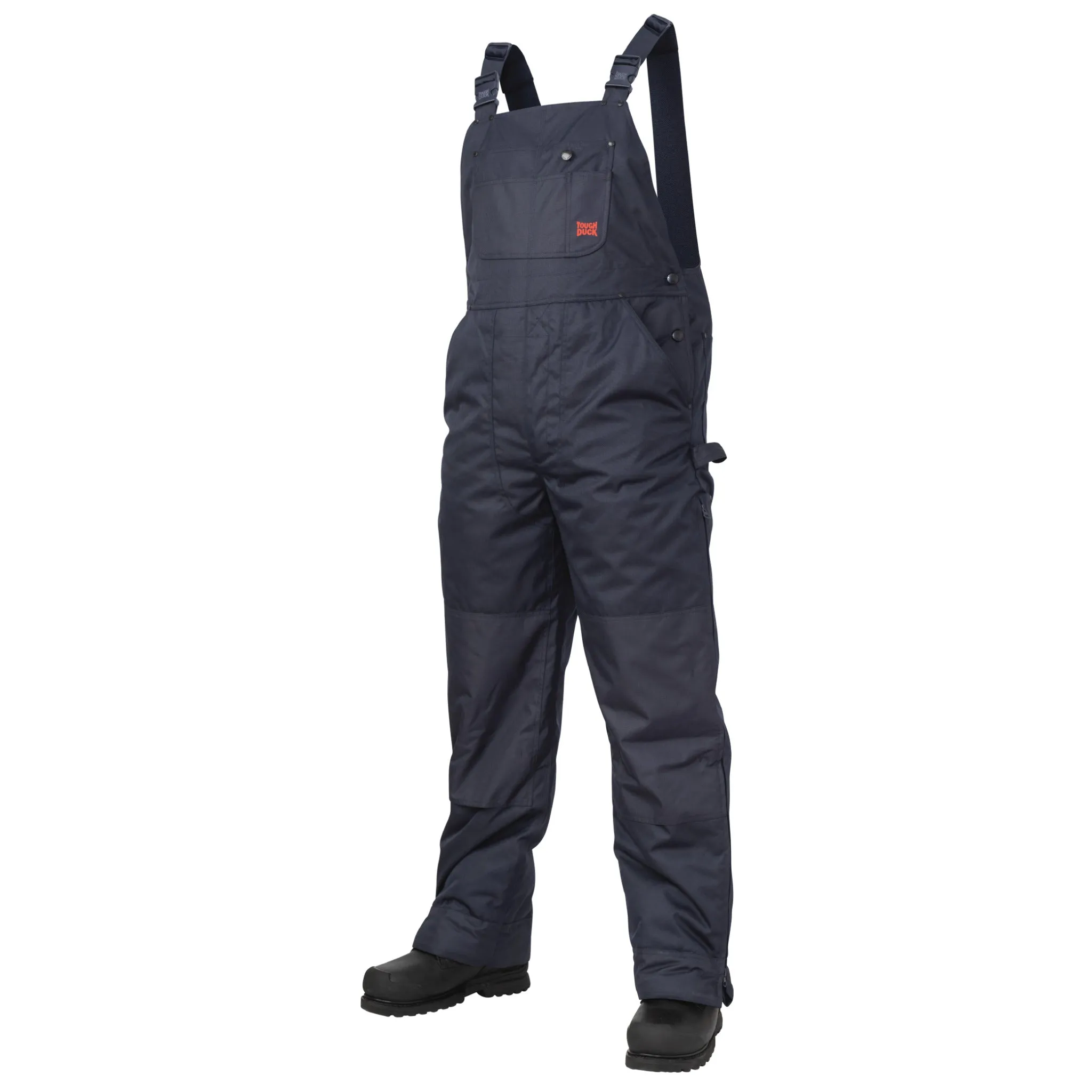 Tough Duck Men's Winter Bib Work Overalls 7910 - 600D Poly Oxford, Insulated, Waterproof, Breathable, Reinforced Knees, Adjustable Straps | Sizes S-5XL