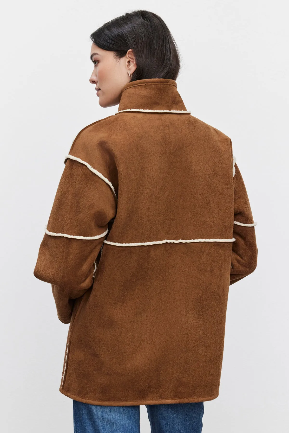 Velvet by Graham & Spencer Albany 03 Luxe Sherpa Reversible Jacket | Tobacco | Clearance Final Sale