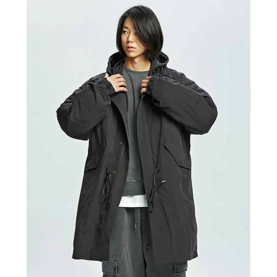 VINCENT M1965 FISHTAIL 2 IN 1 PARKA JACKET - BLACK