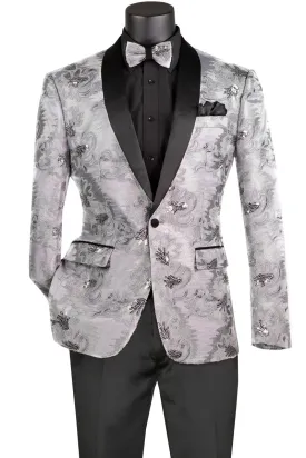 Vinci BSF-13 Single Breast Blazer Silver