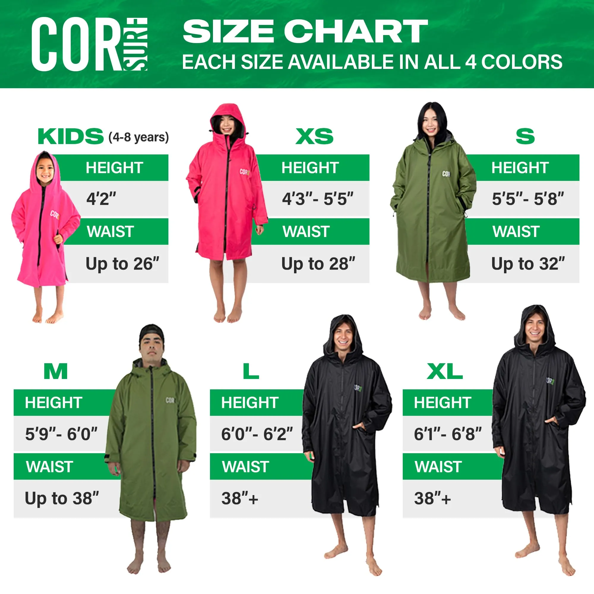 Waterproof Swim Parka (COR Green)